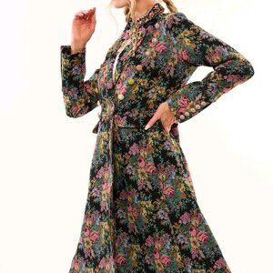 NWT Aratta Enchanted Nature Jacquard Night Floral Jacket Silent Journey XS Coat